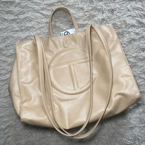 LARGE TELFAR CREAM SHOPPING BAG